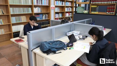 Keçiören Belediyesi'nin kütüphanelerine tatil döneminde yoğun ilgi