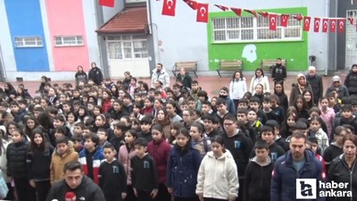 Başkentte öğrencilerden depremde hayatını kaybedenler için saygı duruşu'