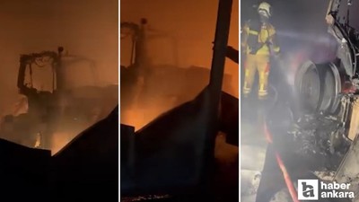 Polatlı'da bulunan depoda korkutan yangın!