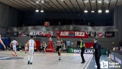 Yunan taraftarların, Türk polisini ve Beşiktaş'ı hedef alarak açtıkları pankart tepki topladı