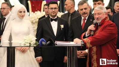 İçişleri Bakanı Mustafa Çiftçi, Çorum’da evlenin çiftin nikah şahidi oldu