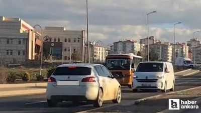 Polatlı'da ters şeride giren sürücüye 11 bin 629 lira ceza