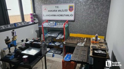 Etimesgut'ta sahte plaka basımı yapan 1 şüpheli yakalandı