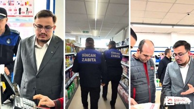 Sincan Belediyesi'nin ekipleri güvenli gıda için marketleri denetledi