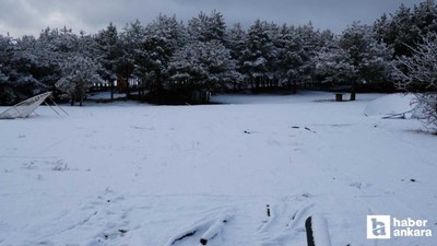 Ankara'nın yüksek kesimleri kar yağışı ile beyaza büründü