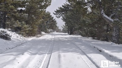 Beypazarı'nın yüksek kesimleri beyaza büründü!