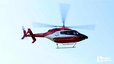 Çankırı'da inme inen hasta ambulans helikopterle Ankara'ya getirildi