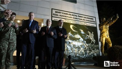 Cumhurbaşkanı Erdoğan, Ömer Halisdemir'in şehit olduğu noktada dua etti