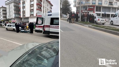 Akyurt'ta otomobilin çarptığı yaya yaralandı