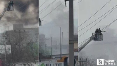 Sincan'daki bir imalat atölyesinde yangın çıktı!