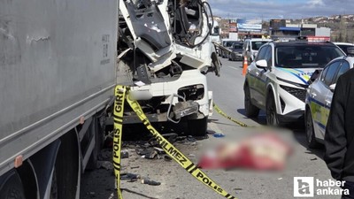 Elmadağ'da seyir halindeki tanker tıra çarptı!