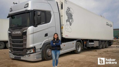 Ankara'da yaşayan genç kadın uzun yol tır şoförü oldu