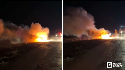 Elmadağ'da seyir halindeki araçta yangın çıktı, 1 çocuk yaralandı