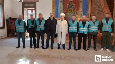 Ankara'da yükümlüler, denetimli serbestlikte cami temizlediler