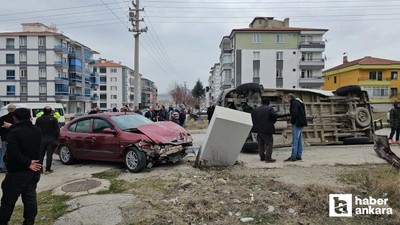 Çorum’da tarım işçilerini taşıyan minibüs otomobille çarpıştı: 5 yaralı