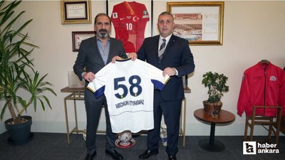 Ankaragücü Başkanı İlhami Alparslan'dan TFF Başkan Vekili Mecnun Otyakmaz'a ziyaret
