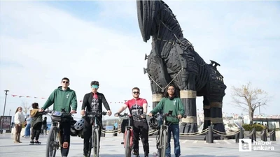 Şehitleri anmak için Ankara’dan Çanakkale’ye pedal çevirdiler