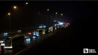 Ankara-İstanbul arası geçiş noktası Bolu'da trafik durma noktasına geldi