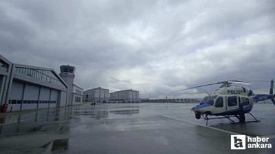 Ankara'da trafik hareketliliği havadan takip ediliyor