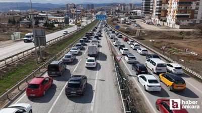 Kırıkkale-Ankara D-200 kara yolunda trafik durma noktasına geldi