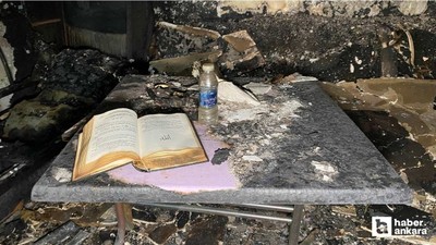 Çorum’da küle dönen gecekonduda Kur'an-ı Kerim meali zarar görmedi