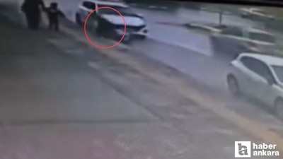 Akyurt'ta kadın motosikletli park halindeki araca çarptı