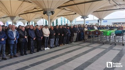 Yenimahalle'de vefat eden baba ile kızı son yolculuklarına uğurlandılar
