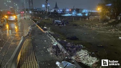 Yenimahalle'de kontrolden çıkan otomobil takla attı: 1 ölü