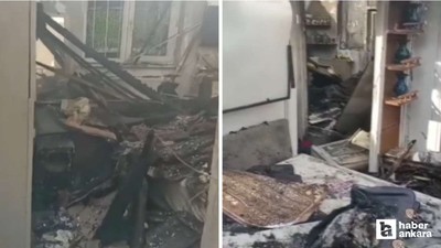 Sincan'da gecekondu yangınında eşyalar kullanılamaz hale geldi