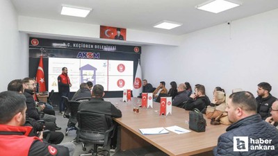 Keçiören Belediyesi personeline yangın söndürme eğitimi verildi