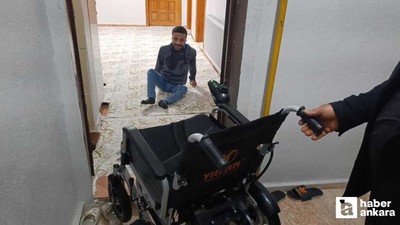 Engelli gence Ankara'dan akülü tekerlekli sandalye sürprizi