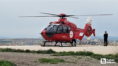 Hava ambulansı Beypazarı'nda 67 yaşındaki hasta için havalandı