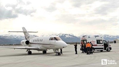 2 günlük hasta bebek tedavi için ambulans uçakla Ankara'ya getirildi