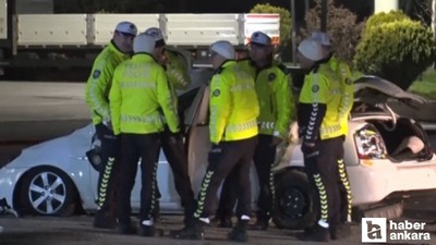 Ankara-Samsun karayolunda takla atan araç tır şoförüne çarptı!