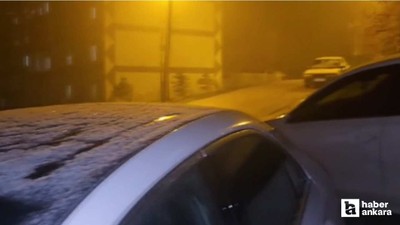 Haymana'ya Nisan ayında kar sürprizi