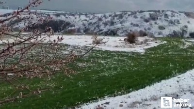 Başkentliler hafta sonuna karla uyandı