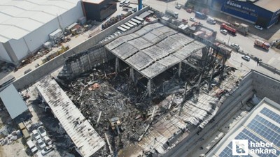 Sincan'daki fabrika yangının hasarı gün ağarınca ortaya çıktı!