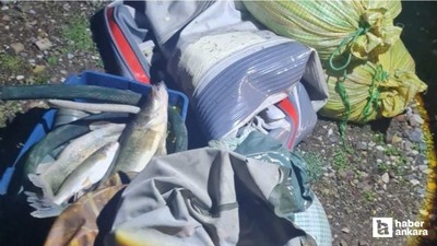 Çorum'da kaçak balık avcıları fotokapan ile yakayı ele verdiler