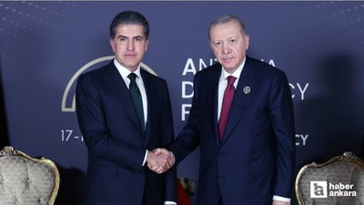 Cumhurbaşkanı Erdoğan ile Neçirvan Barzani Kalkınma Yolu'nu görüştü