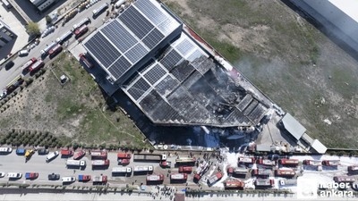 Sincan'daki fabrika yangında 1 kişinin cansız bedenine ulaşıldı