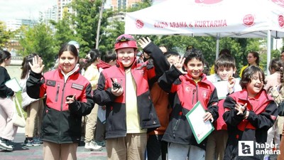 Keçiören'de çocuklara hayat kurtaran afet eğitimi!