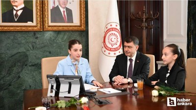 Vali Vasip Şahin, koltuğunu 5. sınıf öğrencisi Serra'ya devretti