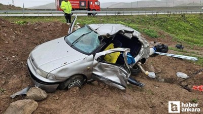 Ankara'dan Yozgat'a seyir halindeki araç takla attı! 1 ölü, 1 yaralı