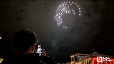 Çankırı'da 23 Nisan'a özel dron ve mapping gösterisi yapıldı