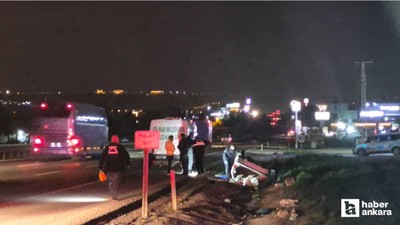 Gölbaşı'nda otomobil takla attı: 1 kişi hayatını kaybetti, 2 kişi yaralandı