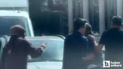 Sincan'da sürücüler arasındaki yol verme tartışması kamerada