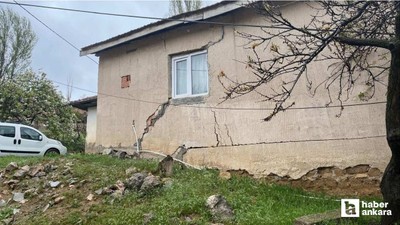 Kırıkkale'de şiddetli yağıştan toprak çatladı, 9 yapı hasar gördü