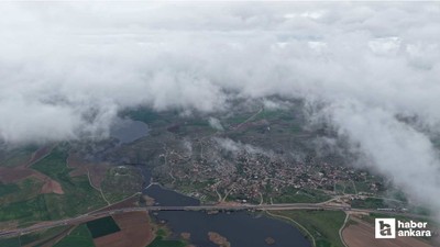 Kırıkkale'de sis bulutları Kızılırmak Vadisi'nde görsel şölen sundu