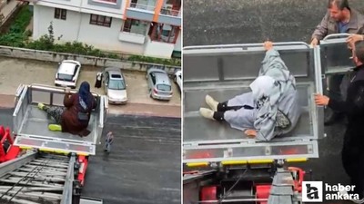 Ankara'da nakliyeci yük asansörü ile annesi ve halasını çıkardı
