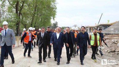 Anlara Valisi Yakup Canbolat, yeni stadyum inşaatını ziyaret etti